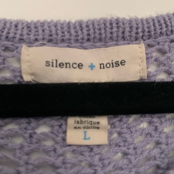 Urban Outfitters ~ silence + noise Crochet Sweater (L) light purple - Picture 2 of 4